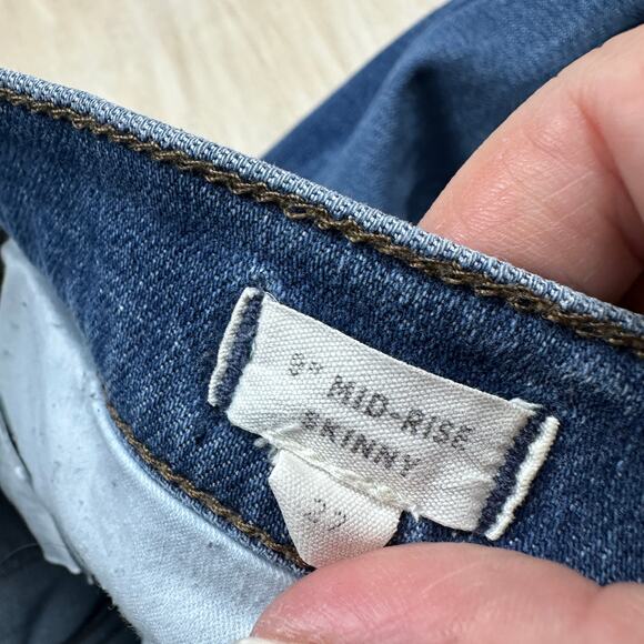 Madewell 9" Mid Rise Skinny Leg Stretch Casual Everyday Classic Denim Jeans 27 - Picture 14 of 15